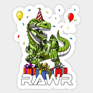 T-Rex Dinosaur Birthday Party Sticker